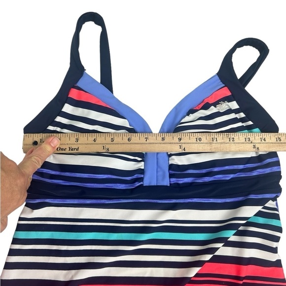ZeroXposur Women's SZ M Striped Activewear Outdoor Swim Padded Bra Dress Tennis - Picture 4 of 8